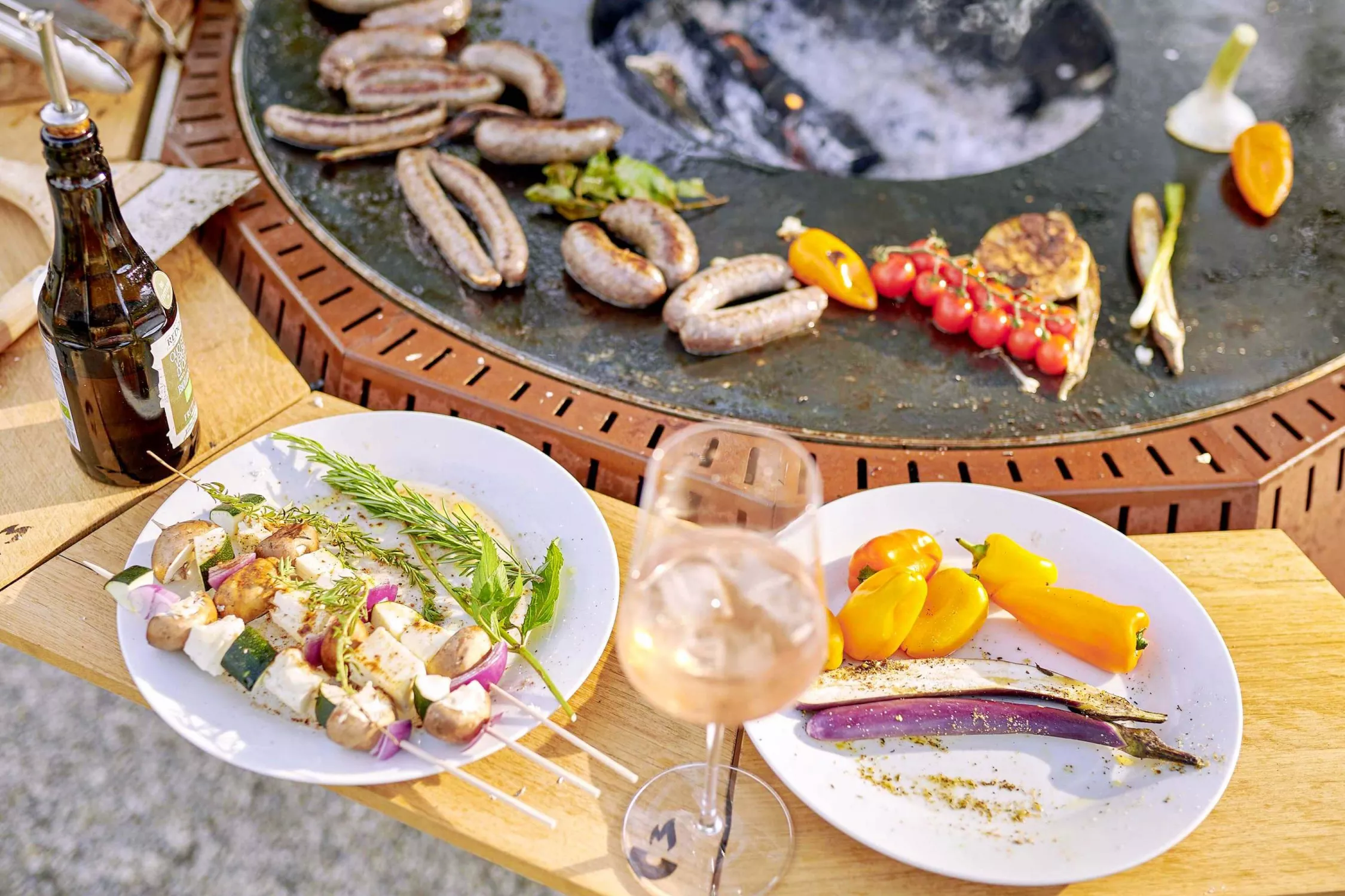Gourmet Grillen am Moierhof Gstadt Gaumenfreude mit Grillfans vom Kugelblitzgrill im Garten am Moierhof Gstadt