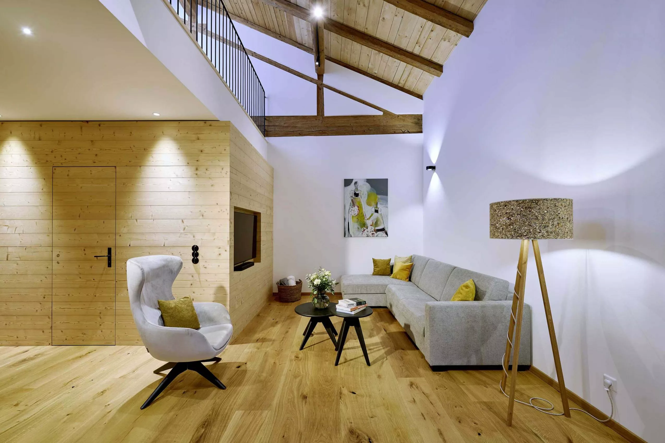 5-Sterne-Luxus-Ferienwohnung Heuboden Zehn Ferienwohnungen Komfort Luxus Modern Ambiente Naturholz