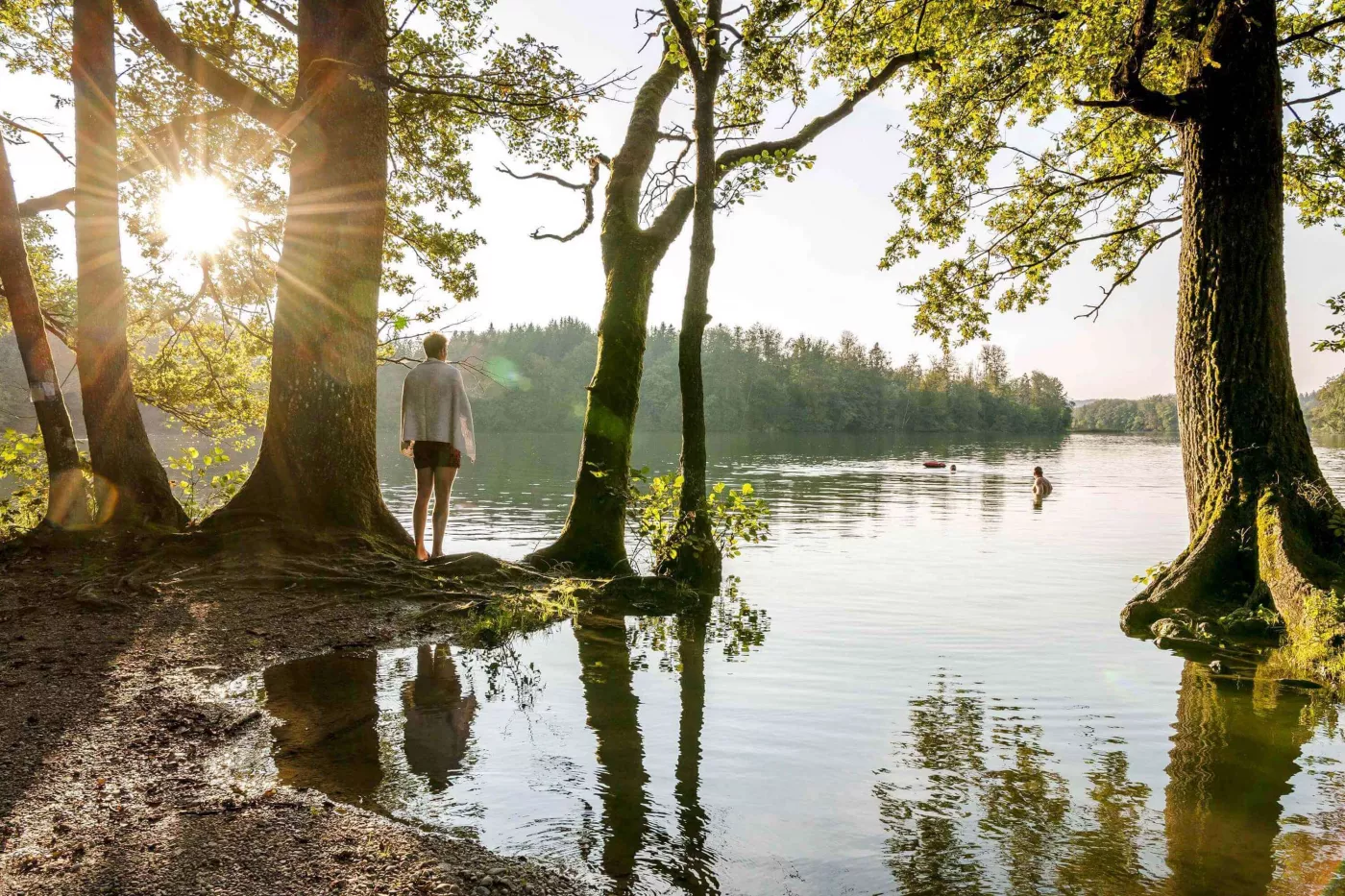 Baden in freier Natur